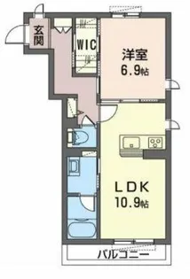 シャーメゾン リュエル八戸ノ里【2階】の間取り