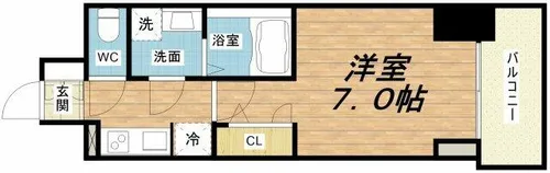 S-RESIDENCE堺筋本町Deux【8階】の間取り