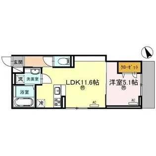 D’s 安田【2階】の間取り