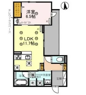 ロワイヤル綿町【1階】の間取り