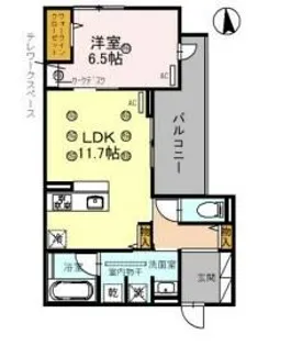 ロワイヤル綿町【2階】の間取り