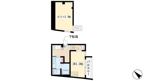 グルージャ黒門【101号室】の間取り