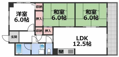 ブルースカイ【2階】の間取り