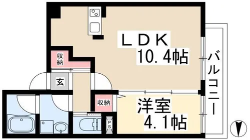 パラドール吹上【802号室】の間取り