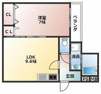 フジパレス田中町Ⅱ番館【301号室】の間取り