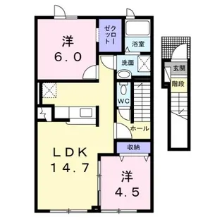 プライムガーデン【203号室】の間取り