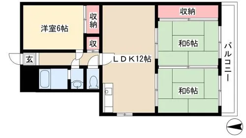 三栄ハイツ【403号室】の間取り