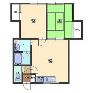 コーポアサヒ1【202号室】の間取り