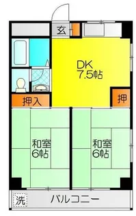 レジデンス鶴美【5階】の間取り