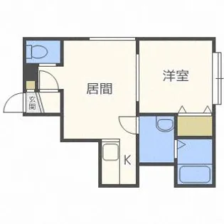 エステート乃木坂【201号室】の間取り