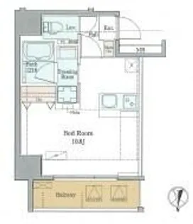 ラグゼナ浄心【202号室】の間取り