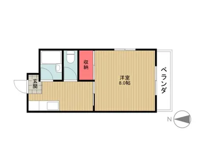 ラフォーレ駒方 A棟【202号室】の間取り