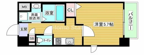 大阪府大阪市西淀川区姫里2丁目【マンション】の間取り