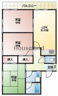 シティハイツ吉森Ⅱ【2階】の間取り