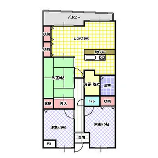 パールメガリス【608号室】の間取り