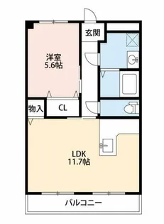 一ツ木ハイツ安井Ⅲ【3階】の間取り
