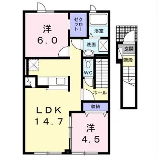 プライムガーデン【2階】の間取り