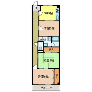 エトワール奥野【3階】の間取り