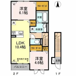 コンフォール西小鷹野【2階】の間取り