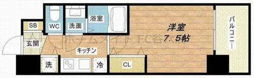 スワンズシティ梅田シエロ【7階】の間取り