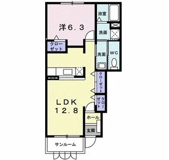 シェーネ エレガンシア【1階】の間取り