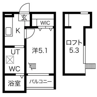 L'endroit apaisant 新守町【2階】の間取り