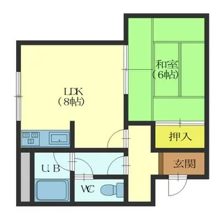 サンハイツ【1B号室】の間取り
