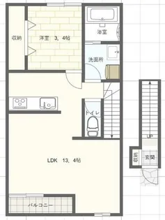 クリスタルハイツ土山【2階】の間取り