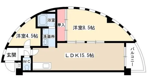 シーズンコート神丘【406号室】の間取り