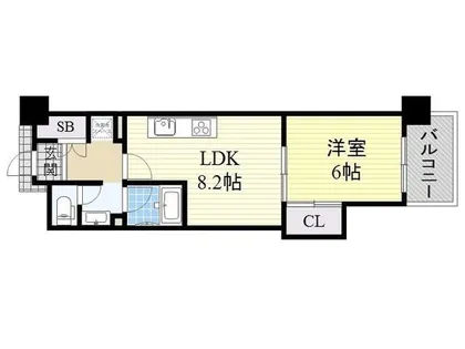 マスターズレジデンス道頓堀Ⅱ【2階】の間取り