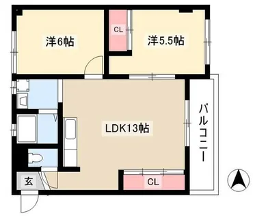 ハイライフメイユウ【3階】の間取り