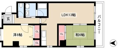 メゾンサンヒルズ【3階】の間取り
