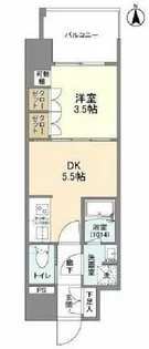 ソルレヴェンテ北堀江Q【14階】の間取り