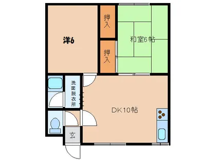 コーポ衣笠No5【2-5号室】の間取り