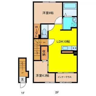 カーサ クレール【2階】の間取り