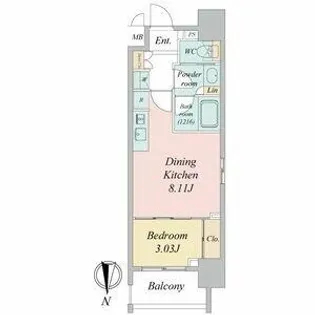 リヴシティ泉【0301号室】の間取り