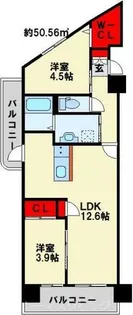 ラ・ヴィ・ベール【3階】の間取り