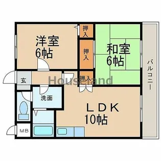 カサ・デ楠見【2階】の間取り