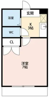 西岡崎フロイデ【110号室】の間取り