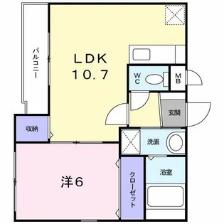 ワオーク【1階】の間取り