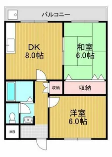 アミューレット光明池【2階】の間取り