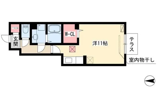 ボンジュール本陣【1階】の間取り