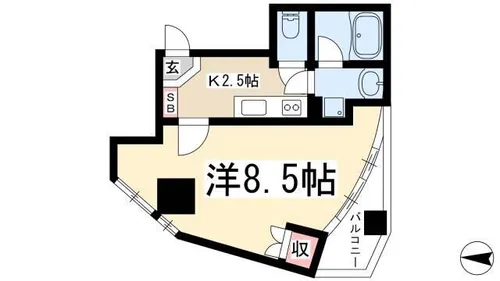 パックス荒畑Ⅱ【301号室】の間取り