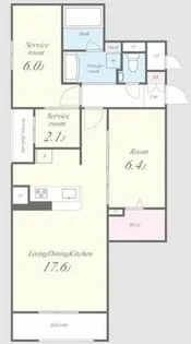 インペリアル大宮【1階】の間取り