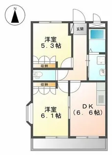 メゾン グランドソレイユ【205号室】の間取り