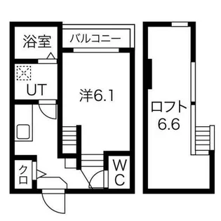 ヴィラ・トゥルヌソル【1階】の間取り