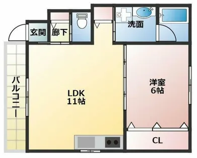モンタージュ垂水【1階】の間取り