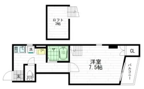 プライムコート天王寺大道【5階】の間取り