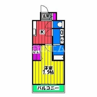 アムールメゾン【405号室】の間取り