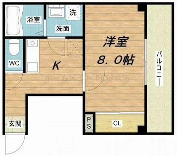クィーンライフ東今里【5階】の間取り